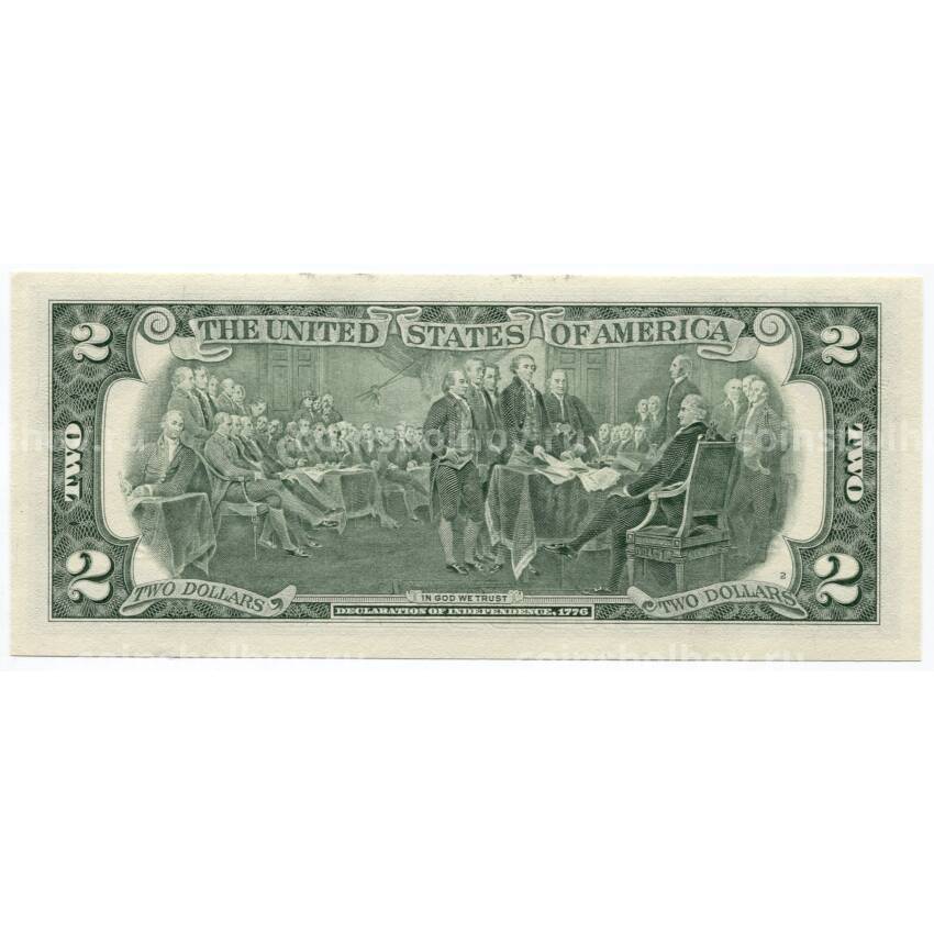 Банкнота 2 доллара 2017 года США (вид 2)