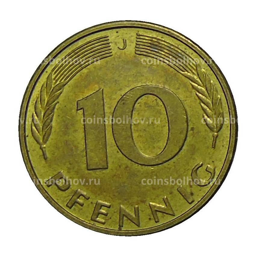 Монета 10 пфеннигов 1996 года J Германия (вид 2)