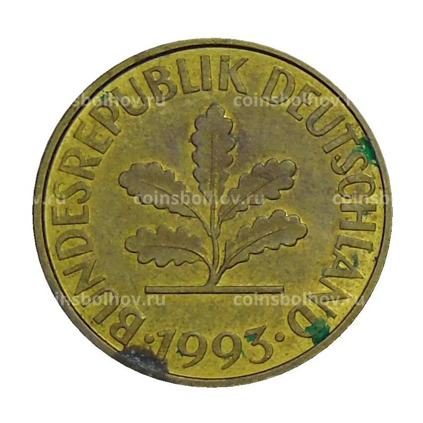 Монета 10 пфеннигов 1993 года A Германия