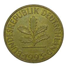 Монета 10 пфеннигов 1993 года D Германия (аверс)