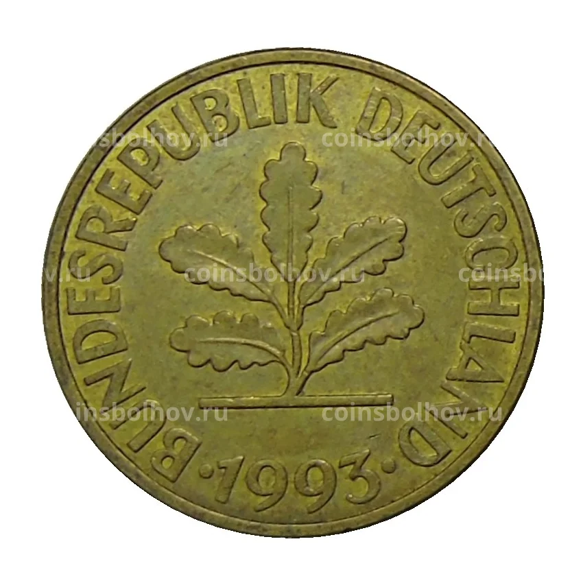Монета 10 пфеннигов 1993 года D Германия