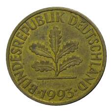 Монета 10 пфеннигов 1993 года D Германия (аверс)