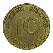 Монета 10 пфеннигов 1993 года D Германия (реверс)