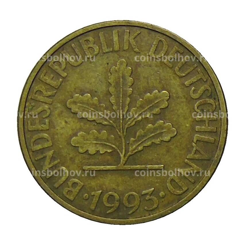 Монета 10 пфеннигов 1993 года D Германия