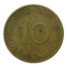 Монета 10 пфеннигов 1993 года D Германия (реверс)