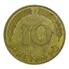 Монета 10 пфеннигов 1993 года F Германия (реверс)
