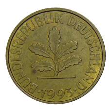 Монета 10 пфеннигов 1993 года F Германия (аверс)