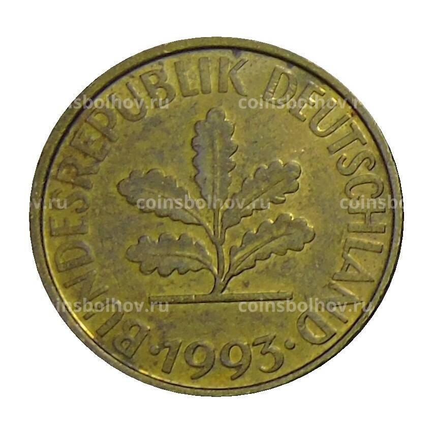 Монета 10 пфеннигов 1993 года F Германия