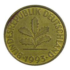 Монета 10 пфеннигов 1993 года F Германия (аверс)