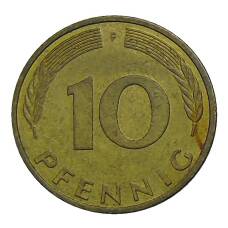 Монета 10 пфеннигов 1993 года F Германия (реверс)