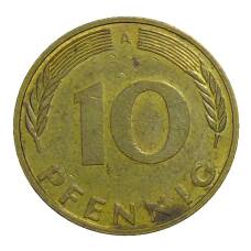 Монета 10 пфеннигов 1995 года A Германия (реверс)