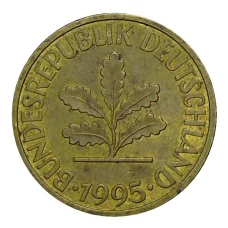 Монета 10 пфеннигов 1995 года J Германия (аверс)