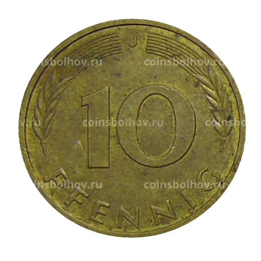 Монета 10 пфеннигов 1995 года J Германия (вид 2)