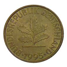 Монета 10 пфеннигов 1995 года J Германия (аверс)