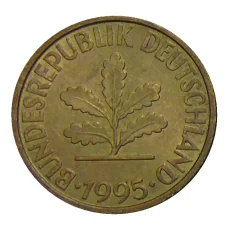 Монета 10 пфеннигов 1995 года J Германия (аверс)