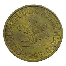 Монета 10 пфеннигов 1995 года J Германия (аверс)