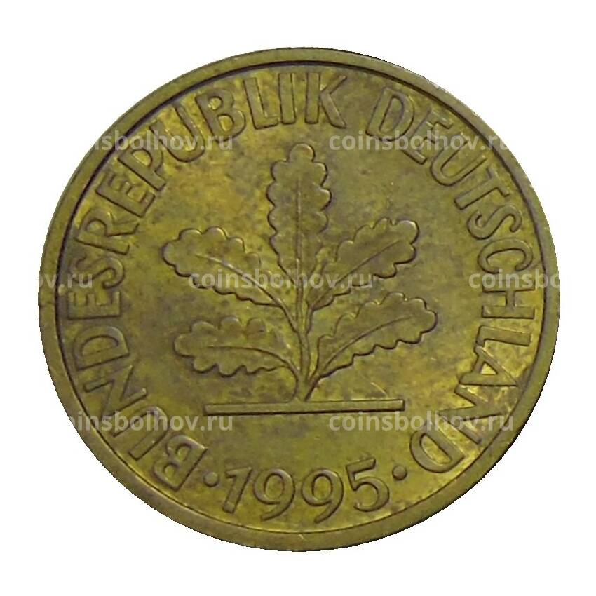 Монета 10 пфеннигов 1995 года J Германия