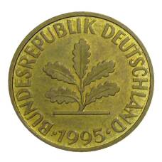 Монета 10 пфеннигов 1995 года D Германия (аверс)