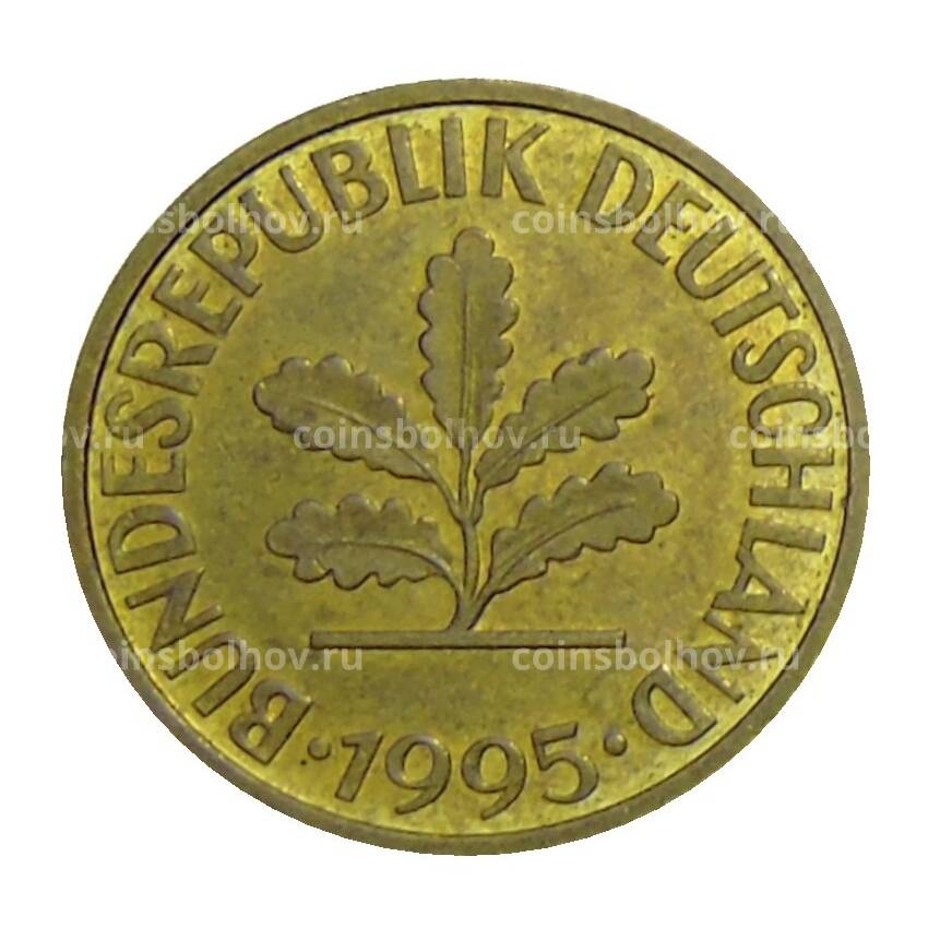 Монета 10 пфеннигов 1995 года D Германия