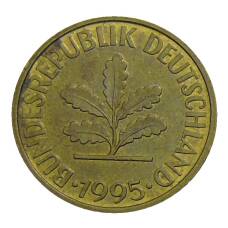 Монета 10 пфеннигов 1995 года F Германия (аверс)