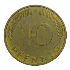 Монета 10 пфеннигов 1995 года F Германия (реверс)