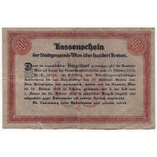 Банкнота 100 крон 1918 года Австрия — Нотгельд (Вена) (реверс)