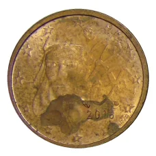 Монета 2 евроцента 2016 года Франция (аверс)