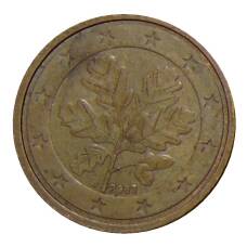 Монета 2 евроцента 2003 года J Германия (аверс)