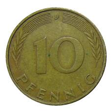 Монета 10 пфеннигов 1971 года J Германия (реверс)