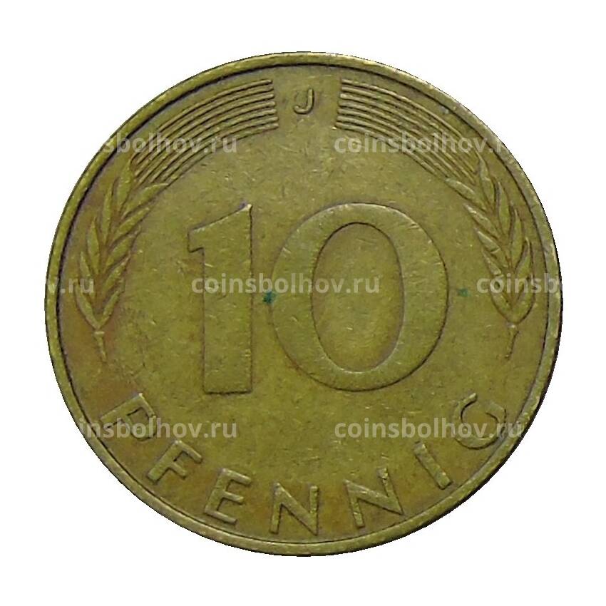 Монета 10 пфеннигов 1971 года J Германия (вид 2)