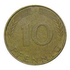 Монета 10 пфеннигов 1971 года J Германия (реверс)