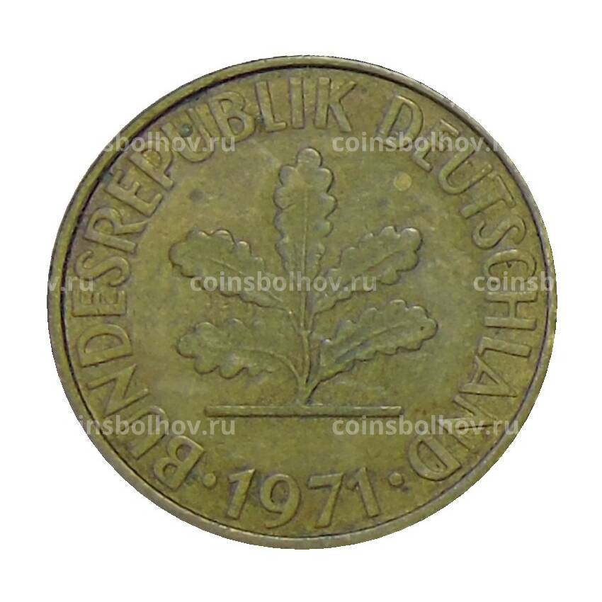 Монета 10 пфеннигов 1971 года F Германия