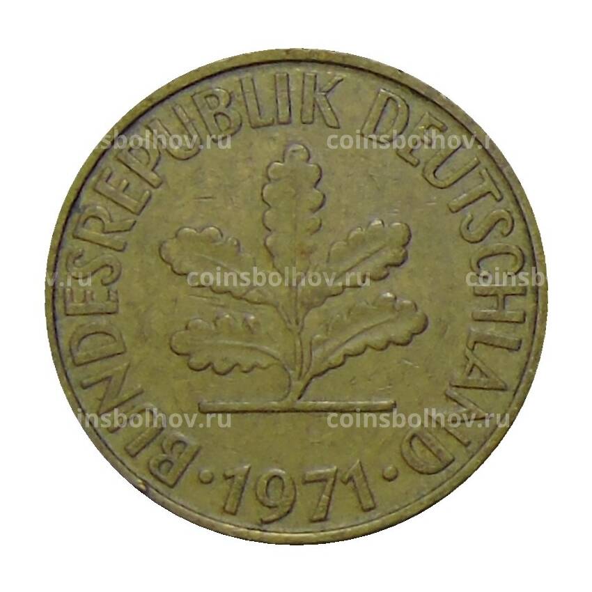 Монета 10 пфеннигов 1971 года G Германия