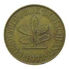Монета 10 пфеннигов 1971 года G Германия (аверс)