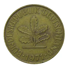 Монета 10 пфеннигов 1971 года G Германия (аверс)