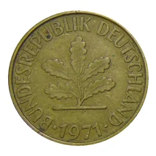 Монета 10 пфеннигов 1971 года G Германия (аверс)