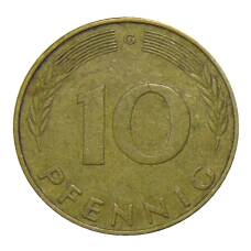 Монета 10 пфеннигов 1971 года G Германия (реверс)
