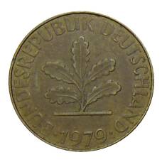 Монета 10 пфеннигов 1979 года J Германия (аверс)