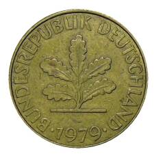 Монета 10 пфеннигов 1979 года J Германия (аверс)