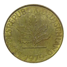 Монета 10 пфеннигов 1979 года J Германия (аверс)