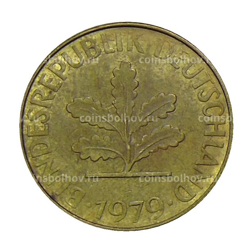 Монета 10 пфеннигов 1979 года J Германия