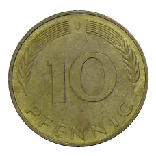 Монета 10 пфеннигов 1979 года J Германия (реверс)
