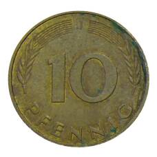 Монета 10 пфеннигов 1979 года J Германия (реверс)