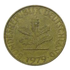 Монета 10 пфеннигов 1979 года J Германия (аверс)