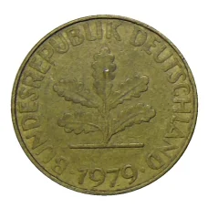 Монета 10 пфеннигов 1979 года J Германия (аверс)