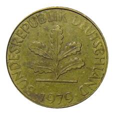 Монета 10 пфеннигов 1979 года J Германия (аверс)