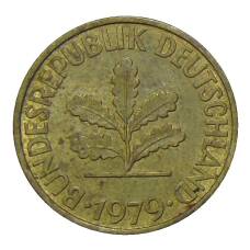 Монета 10 пфеннигов 1979 года G Германия (аверс)