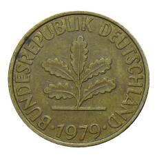 Монета 10 пфеннигов 1979 года D Германия (аверс)