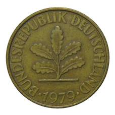 Монета 10 пфеннигов 1979 года D Германия (аверс)