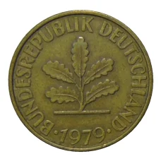 Монета 10 пфеннигов 1979 года D Германия (аверс)